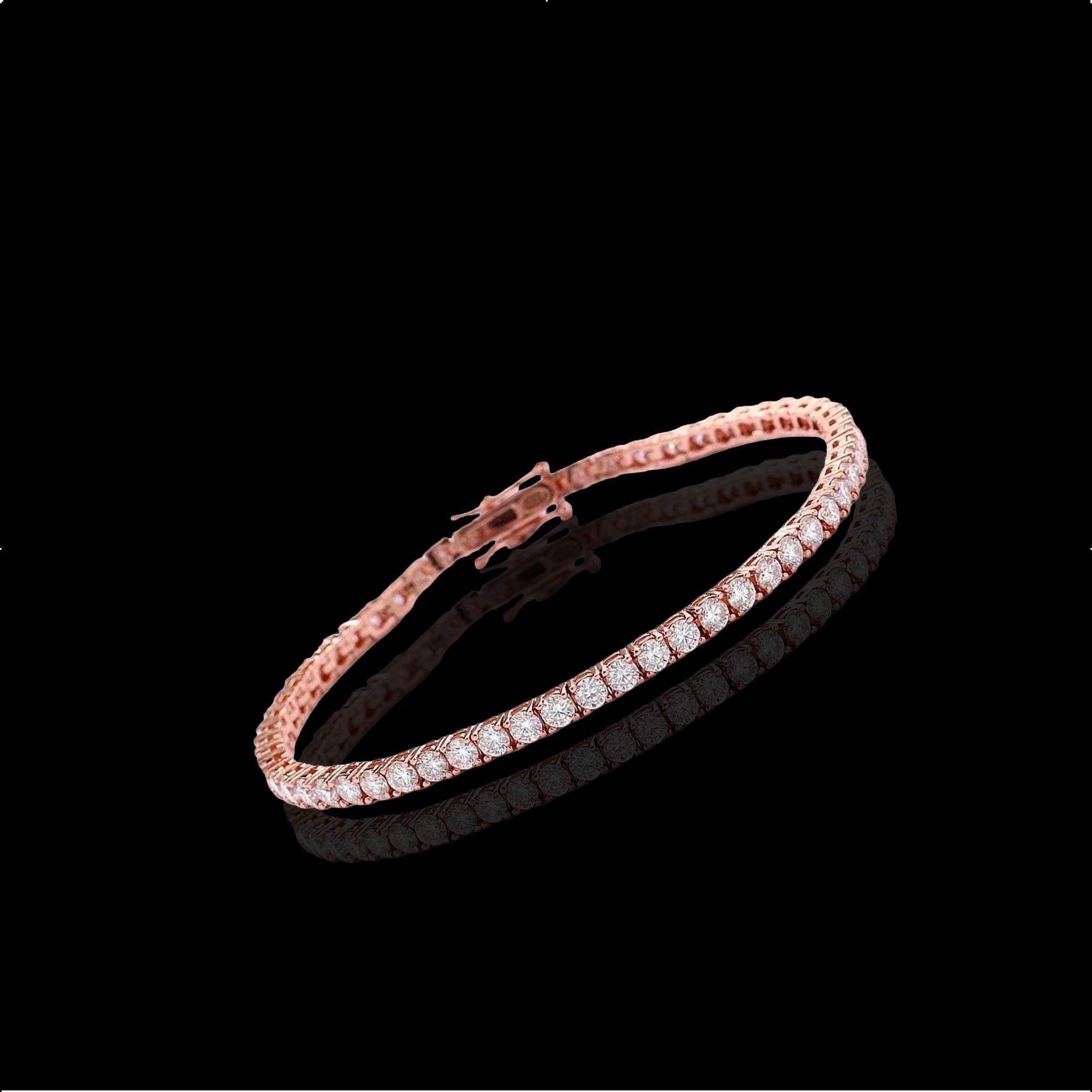 VVS1 Moissanite Tennis Bracelet in 18k Gold Plated 925 Silver | Certified Sparkling Stones